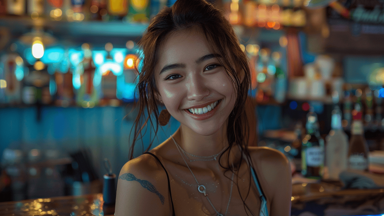 Portrait of a girl in Pattaya